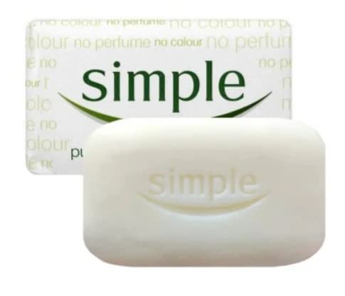 PBW INTERNATIONAL Simple Pure Soap Bars For Sensitive Skin Pack of 6 (6 x 100g) - 3 x Twin Packs