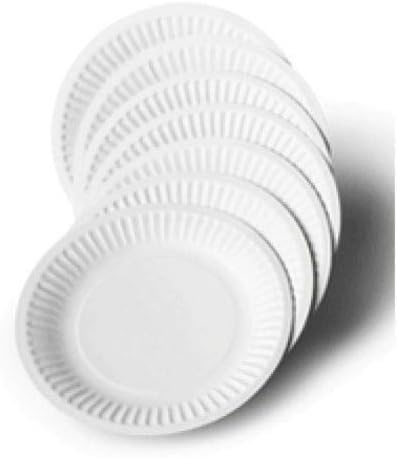 Dezpo | Disposable Paper Plates 23cm - Pack of 100 9 inch Paper Plates, Disposable Plates, Party Plates, White