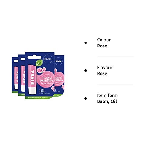 Nivea Soft Rose Lip Balm 4.8g: Moisturizing Lip Care with a Subtle Floral Touch