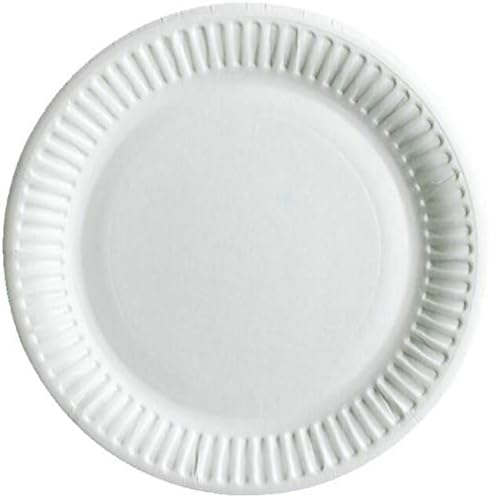 Dezpo | Disposable Paper Plates 23cm - Pack of 100 9 inch Paper Plates, Disposable Plates, Party Plates, White