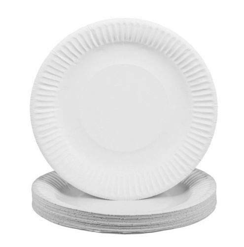 Paper Plates 9 inch/23cm - Pack of 100, Disposable Plates, Party Plate, Camping, Buffet