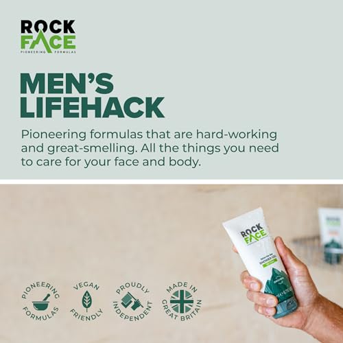 Rockface Mens Shower Gel, All in One Body Wash for Men, Fresh Masculine Scent, 200ml