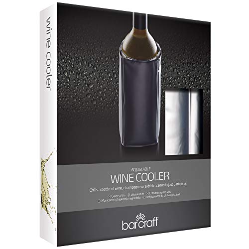 BarCraft KCBCWRAP Insulated Wine Cooler Sleeve, Silver Finish, 43 x 18 cm (17 x 7 inches)