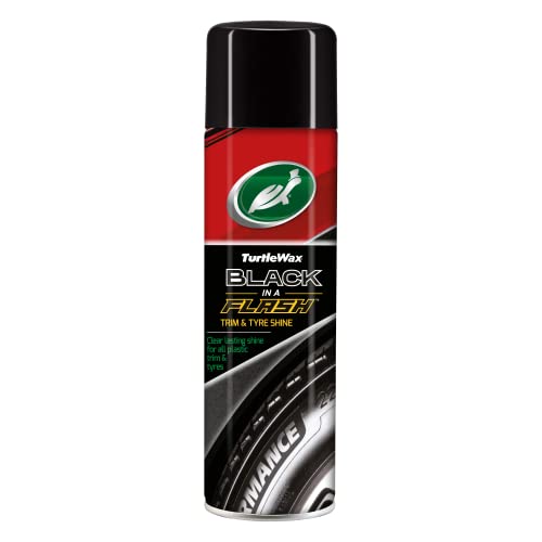 Turtle Wax 51777 Black In A Flash Tyre & Trim Cleaning Spray Shine For Plastic and Trim Restoration