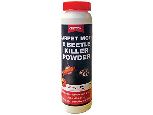 2X Rentokil PSC49 Carpet Moth and Beetle Killer Powder