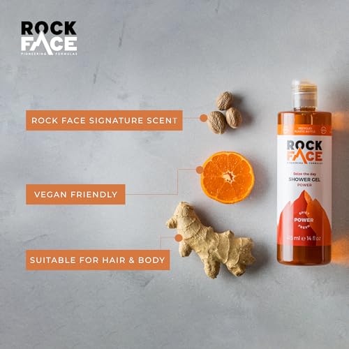 Rockface Mens Shower Gel, All in One Body Wash for Men, Fresh Masculine Scent, 200ml