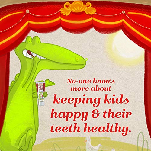 Punch & Judy - Natural Toothpaste for Kids, Flavoured Toothpaste for Children, Fluoride 1000 ppm, Sugar Free, 50ml