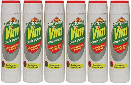 6 x Extra Whitening Vim Classic Scourer Cleaning Product 500g