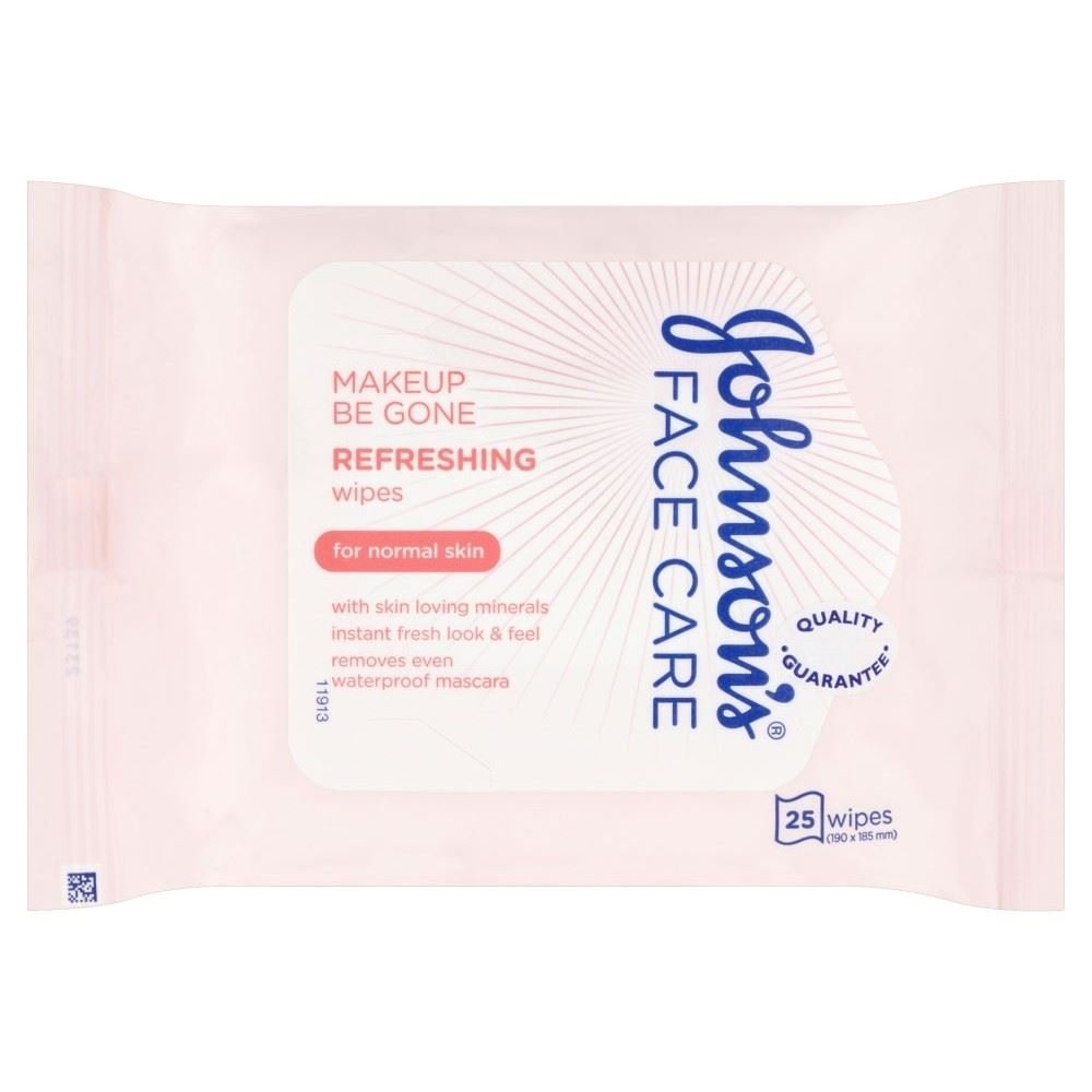 Johnson's Face Care Daily Essentials Refreshing Facial Cleansing Wipes Normal Skin (25) - Pack of 2