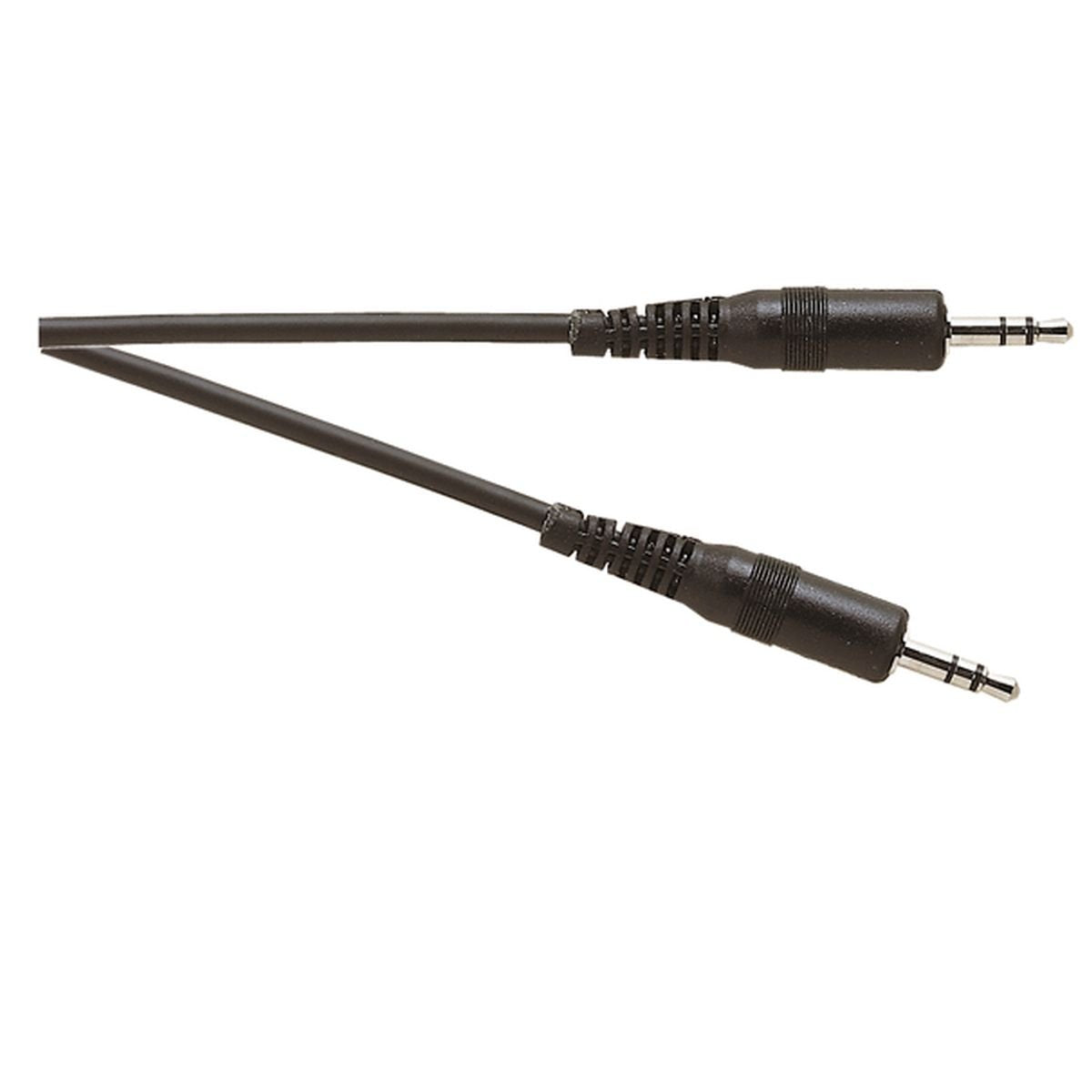 3 5mm Stereo Jack Plug to 3 5mm Stereo Jack Plug, Black