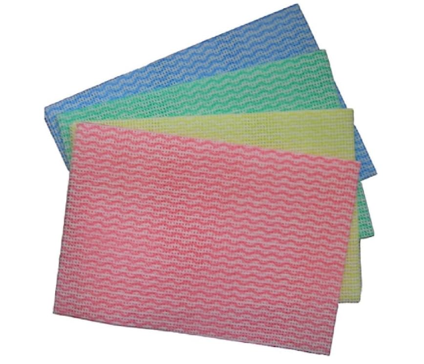 Dezpo | J Cloths Style Assorted Coloured All Purpose Disposable Cleaning Cloths - 6 Packs of 10 (60 Cloths Total) - Soft and Absorbent for Kitchen, Bathroom, and Window Surfaces