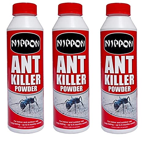 3 x Nippon Ant Killer Powder Indoor Outdoor Ant Crawling Insect Wasp Nests 300g