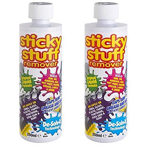 2 X De-Solv-it Sticky Stuff Glue, Chewing Gum, Paint & Residue Remover 250ml by sticky stuff remover