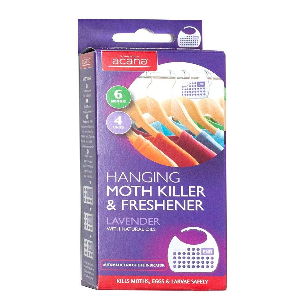 2 X Hanging Moth Killer and Lavender Freshener - White (Pack of 4)