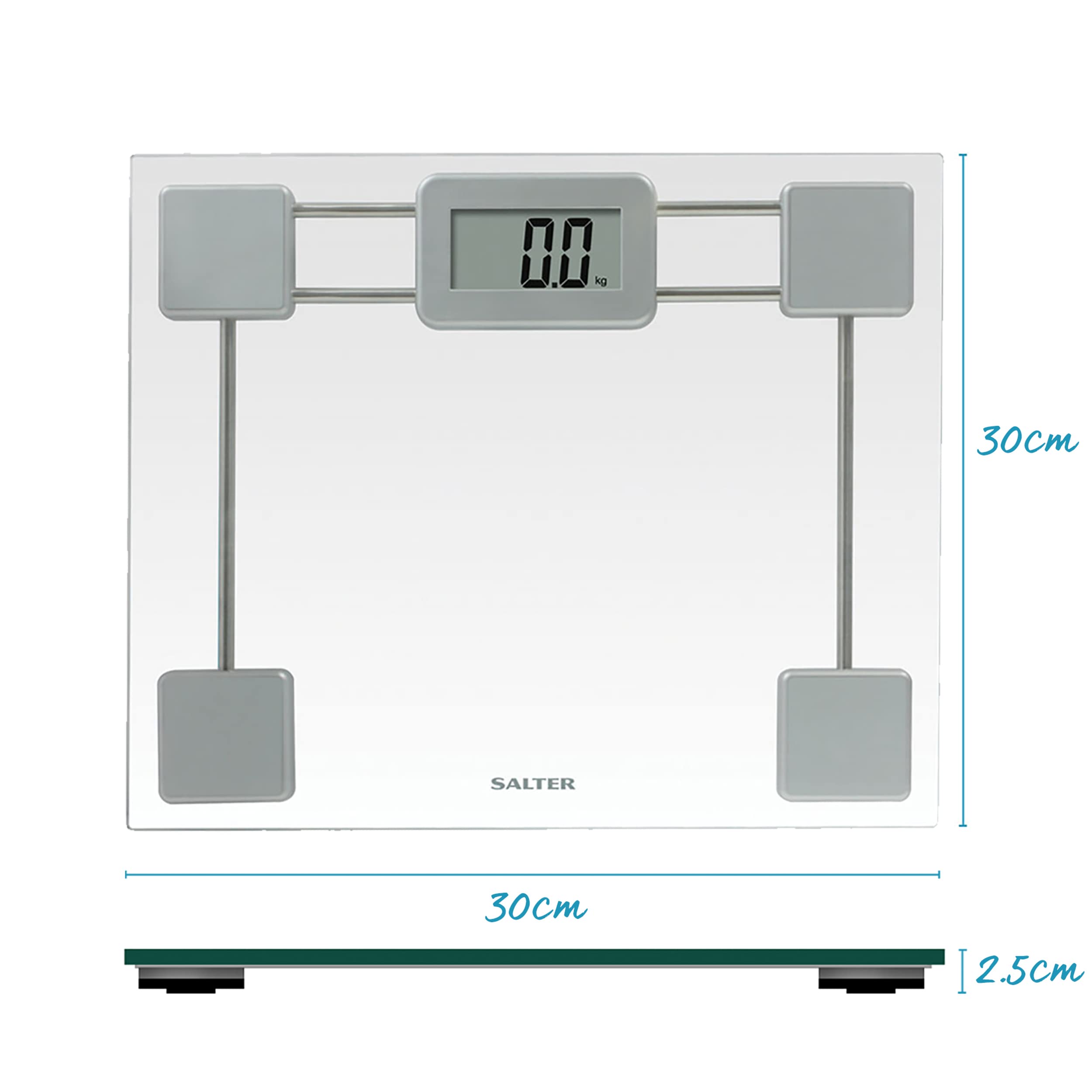 Salter Compact Glass Electronic Bathroom Scale