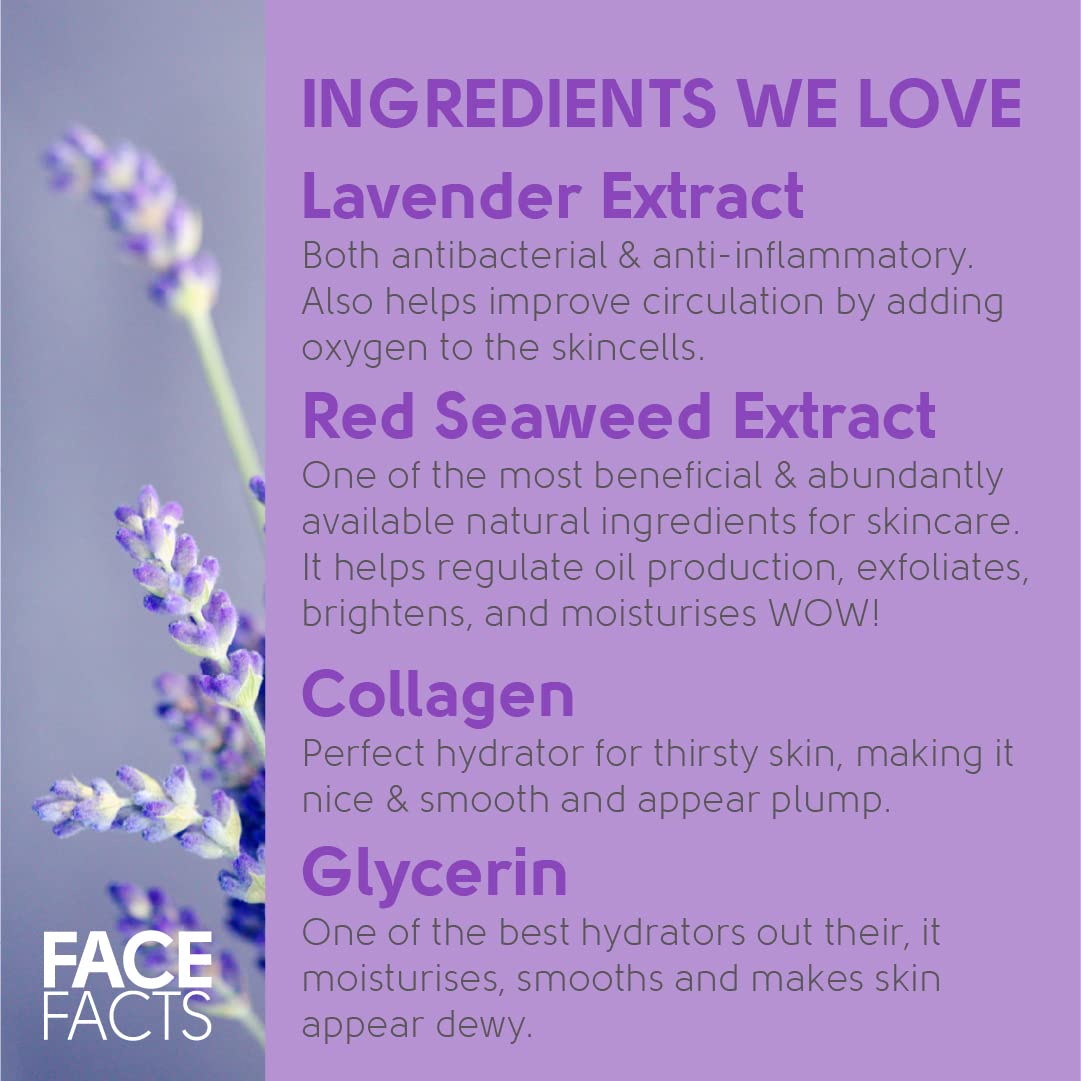 Face Facts Wrinkle Care Under-Eye Gel Patches | Collagen + Lavender | Helps reduce the appearance of fine lines + tightens | 4 Pairs