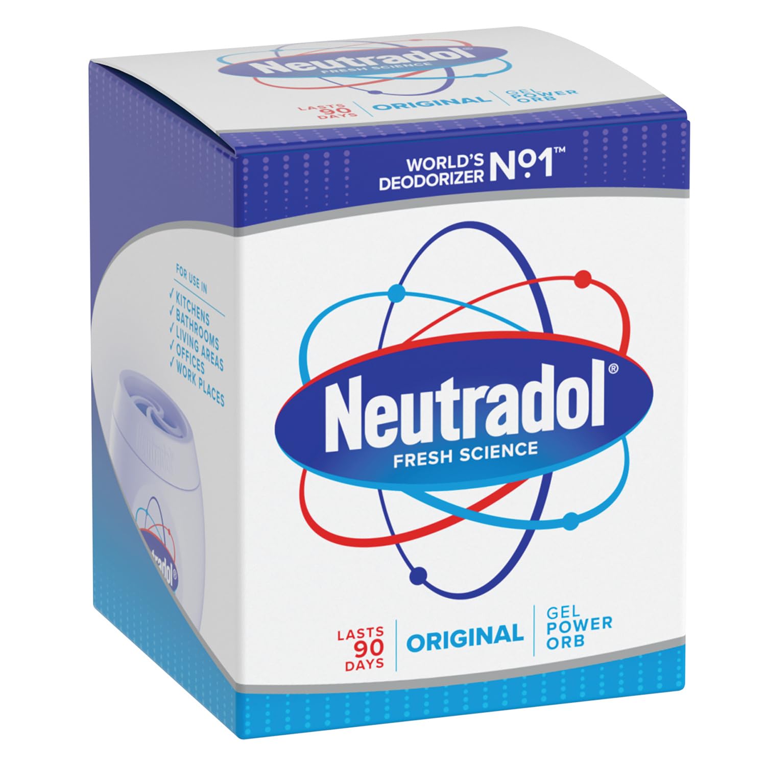 Neutradol Gel Power Orbs - 3-Pack: Super Fresh, Fresh Pink & Original Scents for Clean, Fresh Air at Home and Work