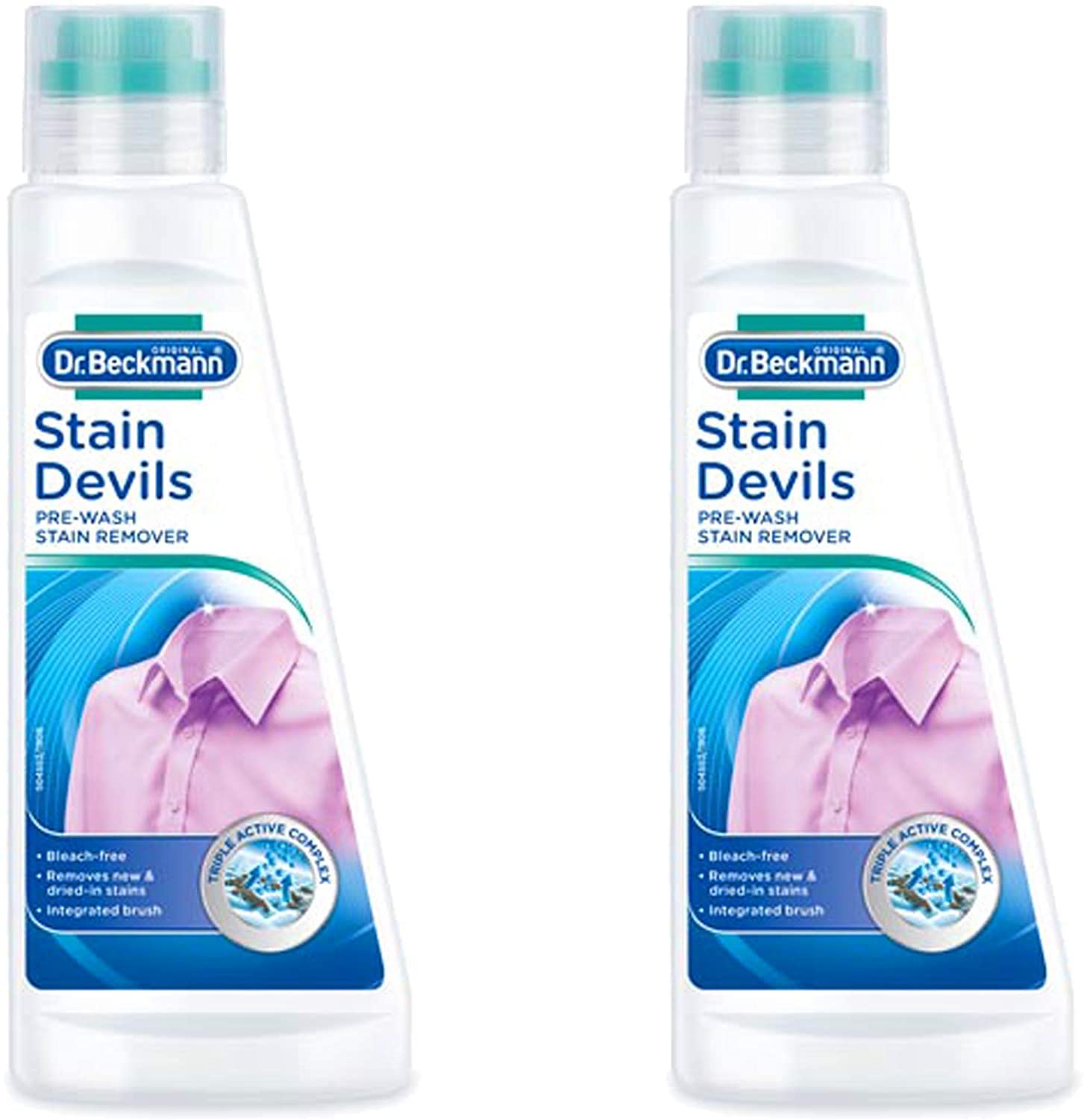 TWO PACKS of Dr Beckmann Stain Devils Pre-Wash 250ml