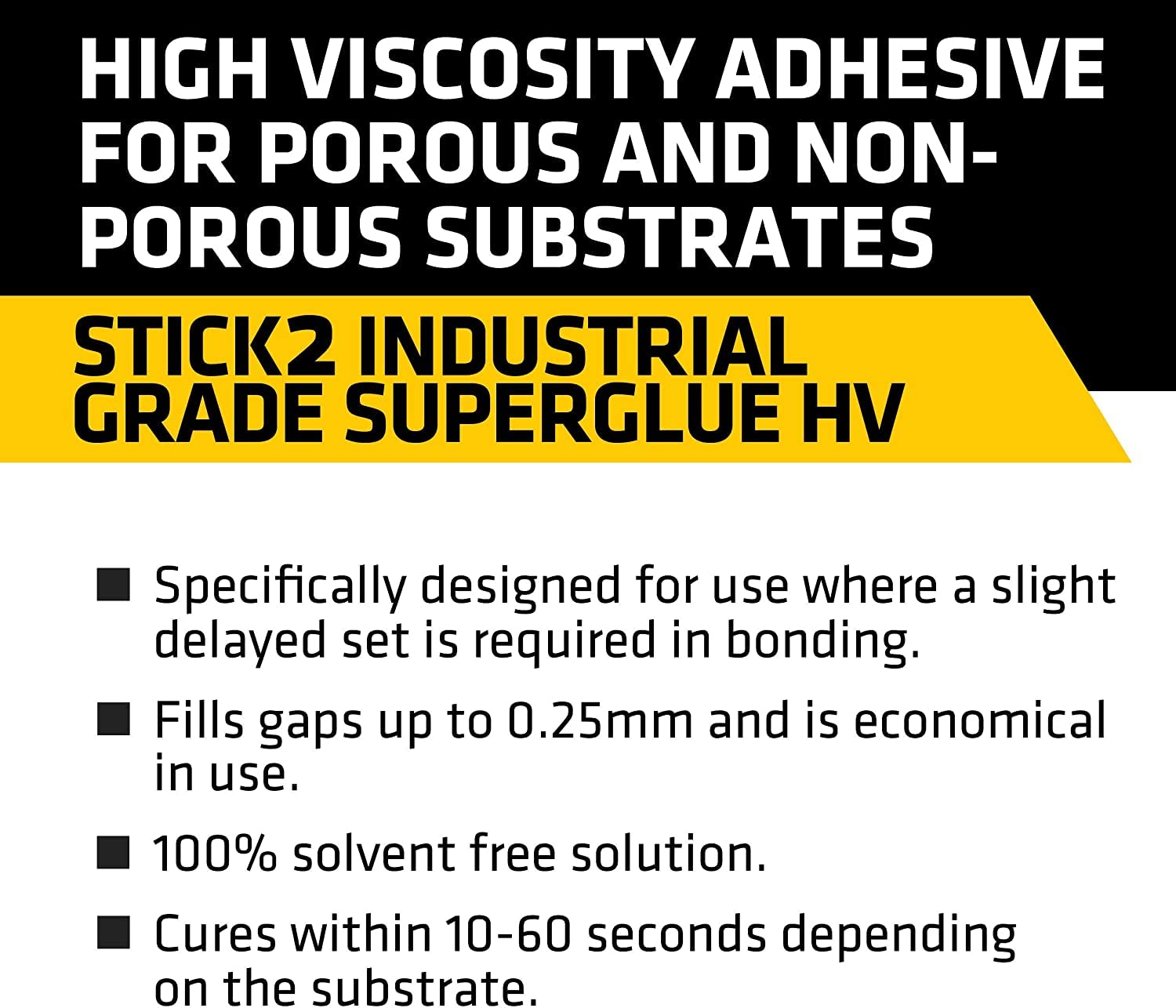 3 PCS EVERBUILD INDUSTRIAL GRADE SUPER GLUE HV HIGH VISCOSITY BONDS PVC, METAL, MDF, ALUMINIUM, CERAMICS, RUBBER ETC. 20G EACH