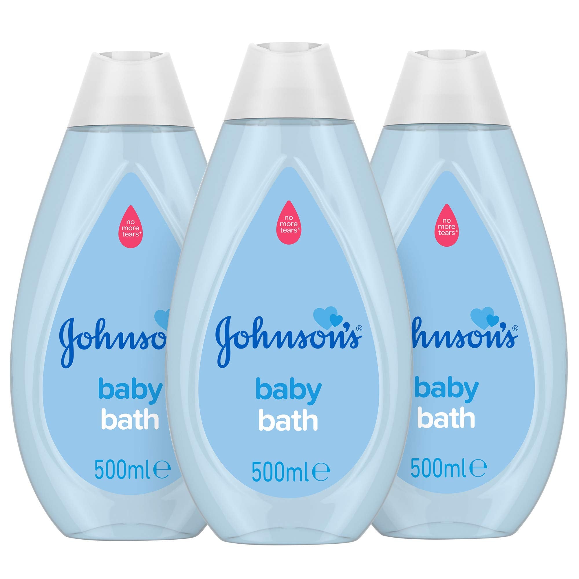 JOHNSON'S Baby Bath Multipack - Gentle and Mild for Delicate Skin and Everyday Use - pH Balanced for Delicate Skin - 3 x 500 ml