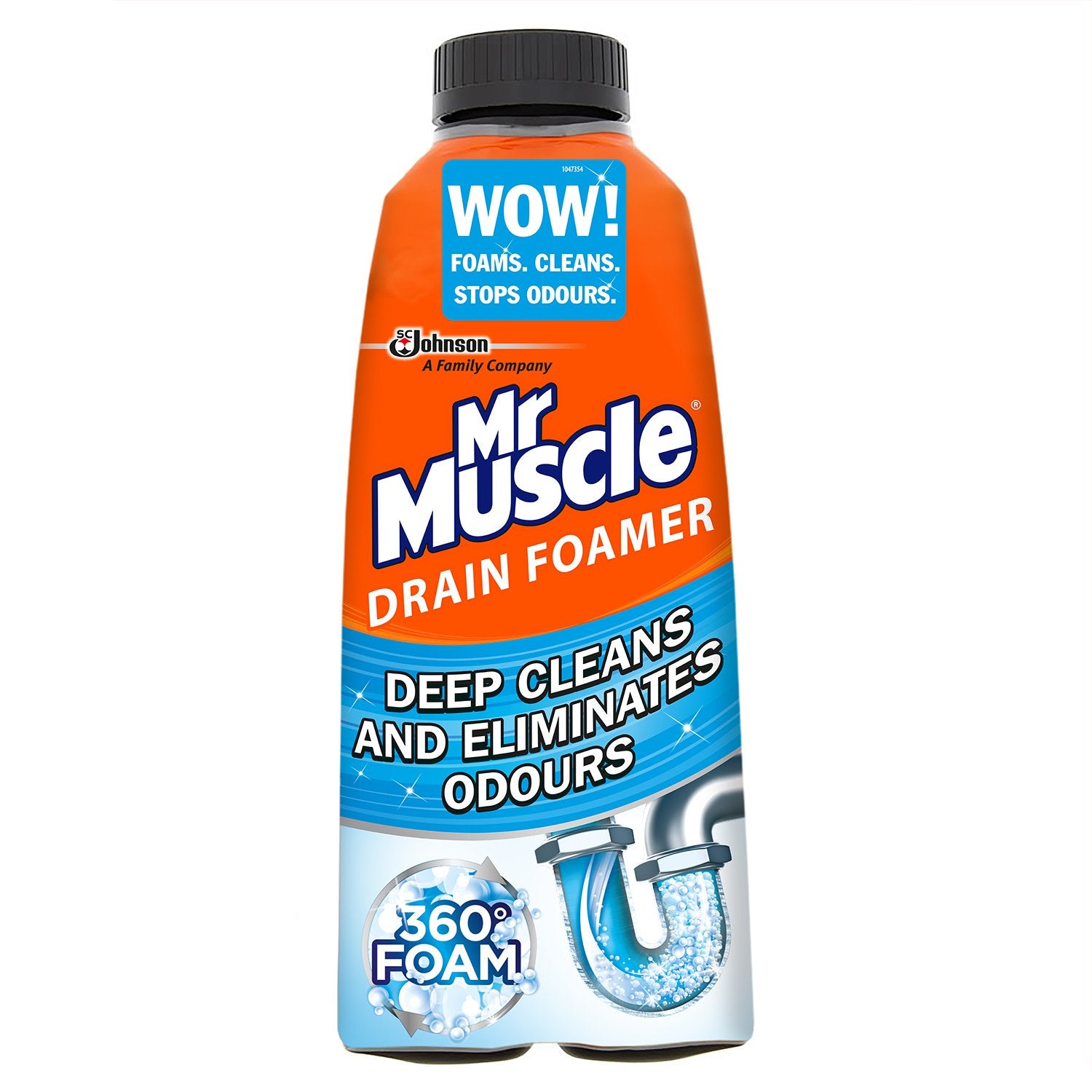 Mr Muscle Kitchen and Bathroom Odour Eliminator Drain Foamer, 500 ml, Pack of 6