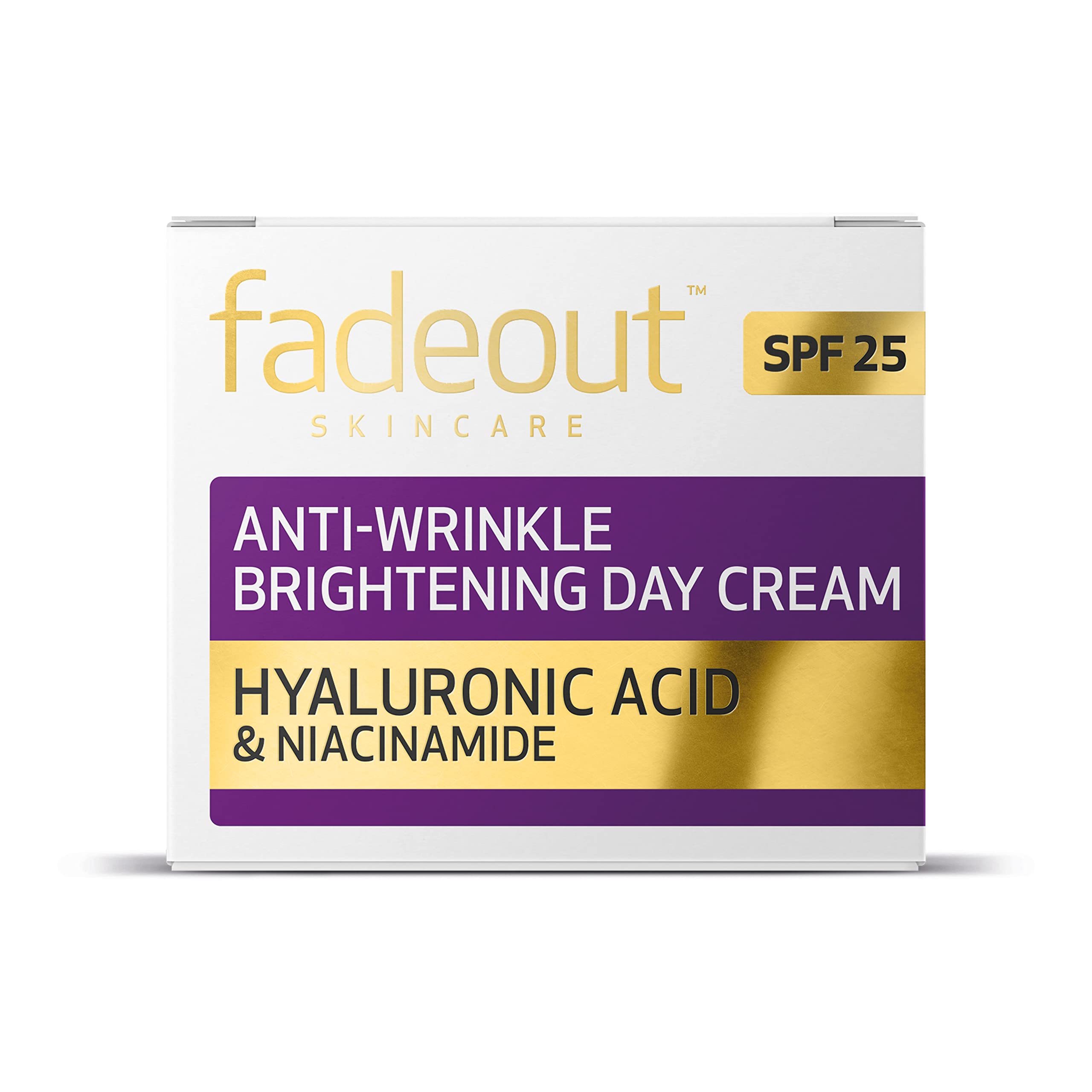 Fade Out Anti Wrinkle Brightening Day Cream SPF25 with Hyaluronic Acid & Niacinamide 50ml