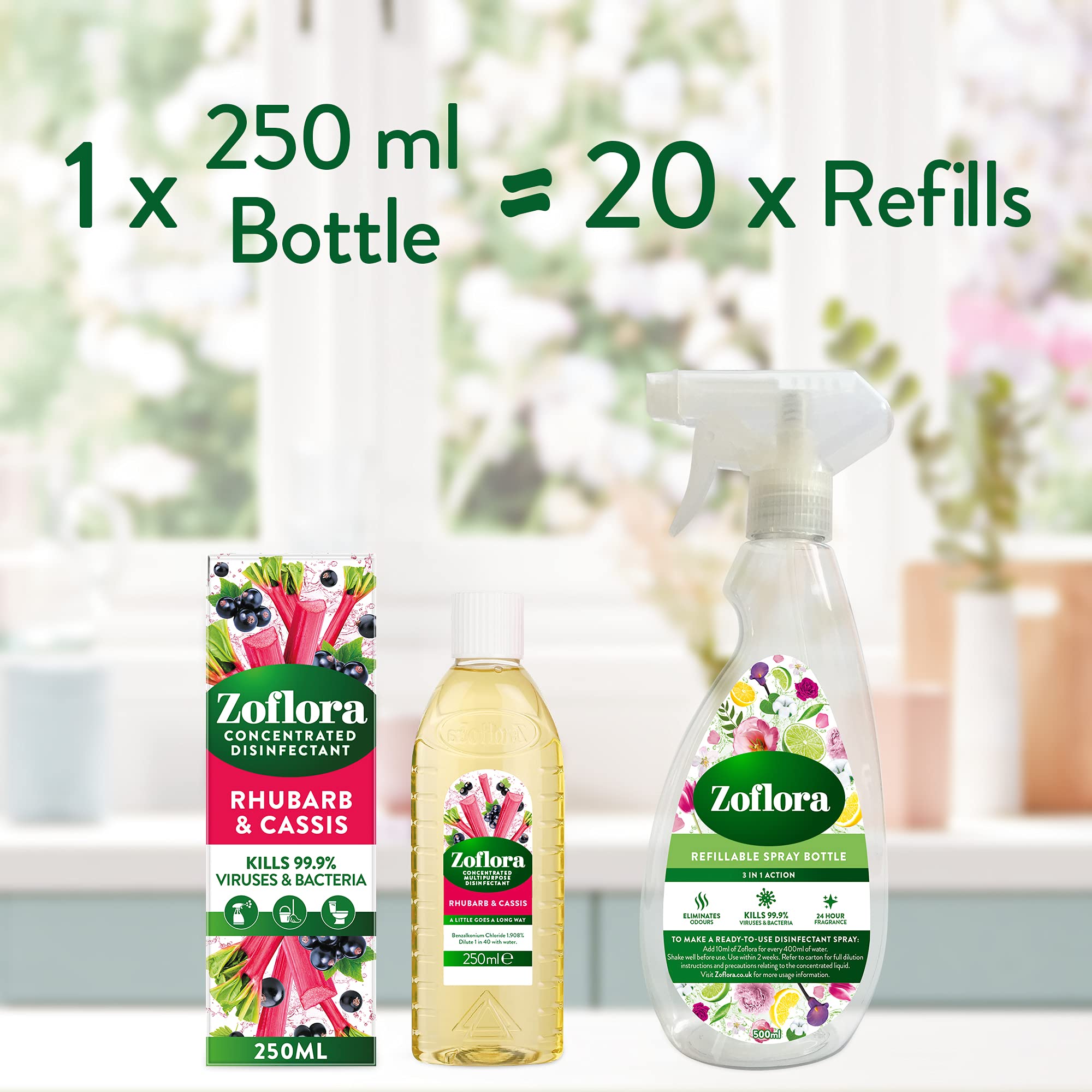 Zoflora Winter Spice and Cranberry & Orange 8pc x 250ml,Concentrated 3-in-1 Multipurpose Disinfectant Kills 99.9% of Bacteria & Viruses