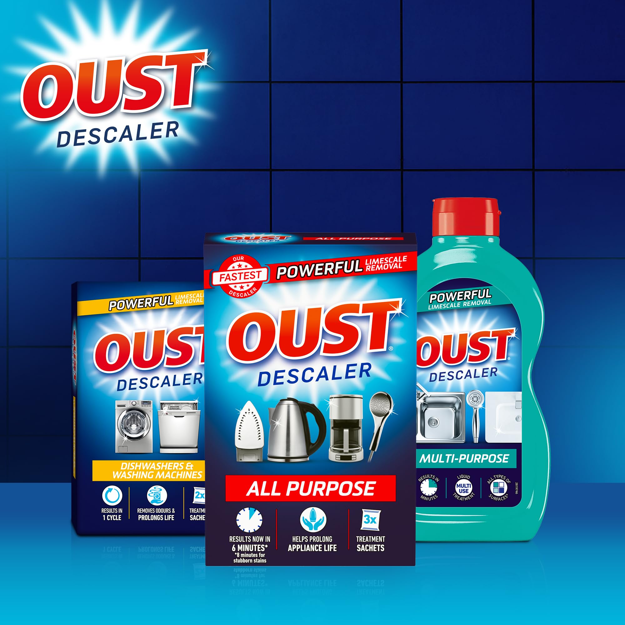 Oust Dishwasher & Washing Machine Descaler (2 Sachets)