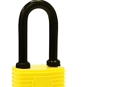 Rolson 66513 Long Shackle Weatherproof Padlock, Black, 40 mm - Bargain Genie