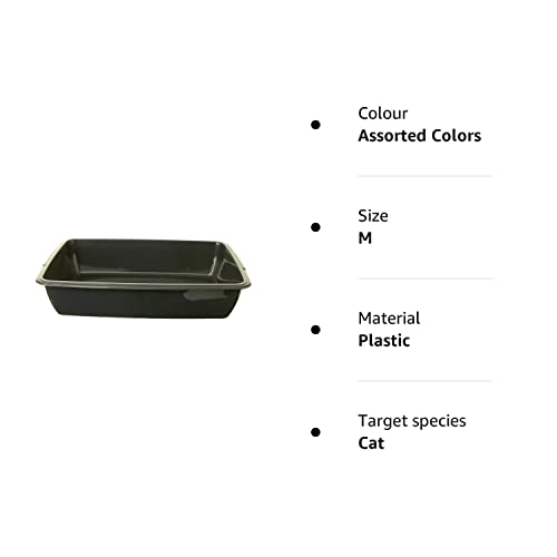 Whitefurze Plastic Medium Cat Litter Tray -Assorted Colors. - Bargain Genie