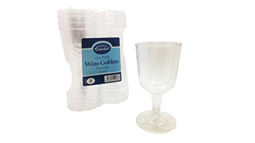 Plastic Wine Goblets 175ml 8pc - Bargain Genie