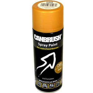 Gold (C808) - Spray Paint Auto DIY Colour Primer Anti-Rust Aerosol Can Wood Metal Plastic Tape - Bargain Genie