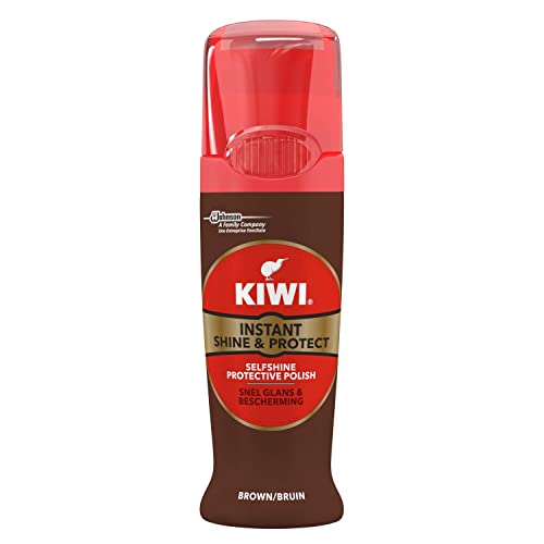 Kiwi Instant Shine & Protect Shoe Polish, Brown, 75ml - Bargain Genie