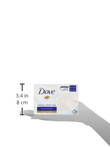 Dove Original Beauty Bar with Mild Cleansers Moisturising Beauty Cream Bar with 1/4 Moisturising Cream, 4 x 100g (Pack of 6) - Bargain Genie