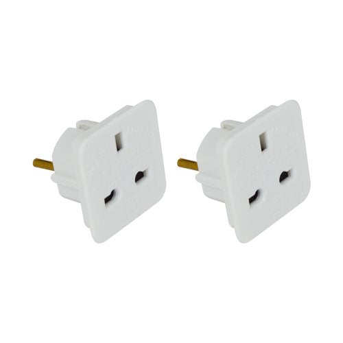 Status European Adaptor - (Pack of 2) - Bargain Genie