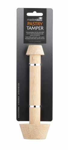 MasterClass Kitchen Craft Pastry Tamper, Double-Ended Wooden Pastry Tamper, Brown, 22 x 12 x 16 cm - Bargain Genie