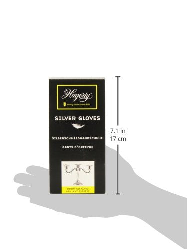 Hagerty Silver Gloves Silver cleaning gloves with tarnish protection 1 pair I Impregnated cotton polishing gloves I Practical silver gloves for cleaning silver and silver-plated metal - Bargain Genie