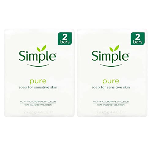 Simple 26058 Hand Soap Bars, 125 g, White (Pack of 6) - Bargain Genie