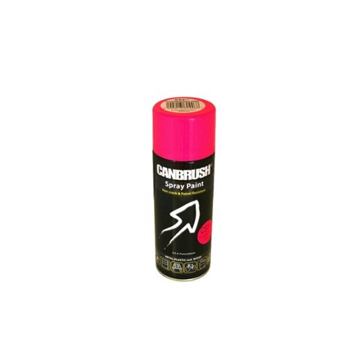 CANBRUSH Spray Paint - For Metal Plastic & Wood 400ML - Flourescent Pink C53 - Bargain Genie