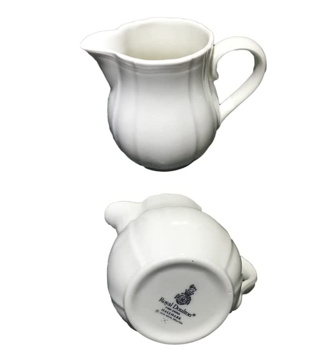 Premium Royal Doulton Fine China White Porcelain Ceramic Plates, Mugs, Jugs (Large Milk Jug (275ml)) - Bargain Genie