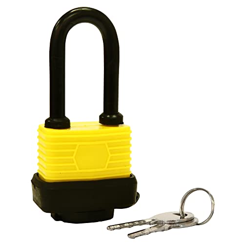 Rolson 66513 Long Shackle Weatherproof Padlock, Black, 40 mm - Bargain Genie