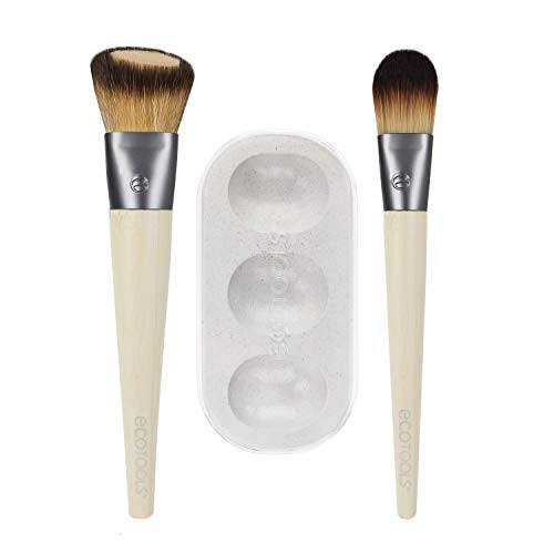 EcoTools Custom Match Duo Makeup Brushes and Mixing Palette with Lid, 3 Count (Pack of 1) - Bargain Genie