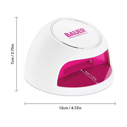 Bauer Professional 38750 Quick Dry UV Nail Lamp / Touch Activated Nails Dryer / Battery Operated & Portable / Works On Both Fingers & Toes / Salon Quality Finishes - Bargain Genie