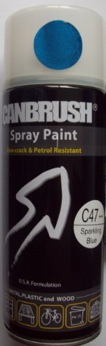 Canbrush SPARKLING BLUE Glitter Spray Paint Auto Diy Purpose Colour Aerosol Can C47 - Bargain Genie