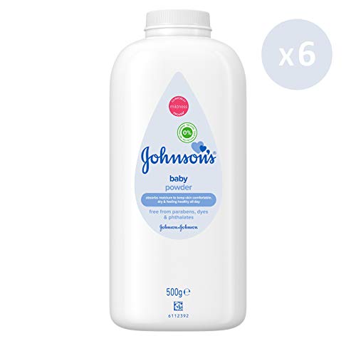 Johnson's Baby Powder 500g Soft Skin Absorbs Moisture 6 Pack