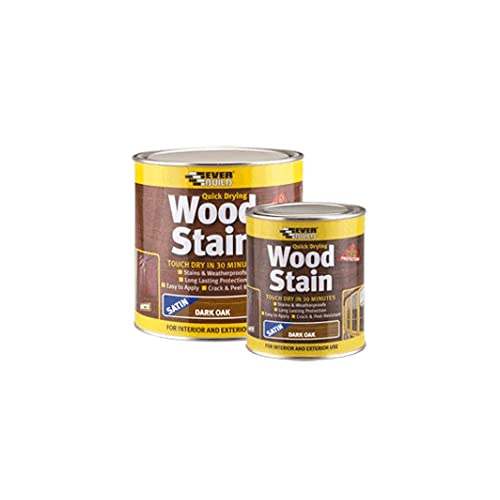 Everbuild EVBWSRW250 250 ml Quick Dry Wood - Stain Satin Rosewood_P - Bargain Genie