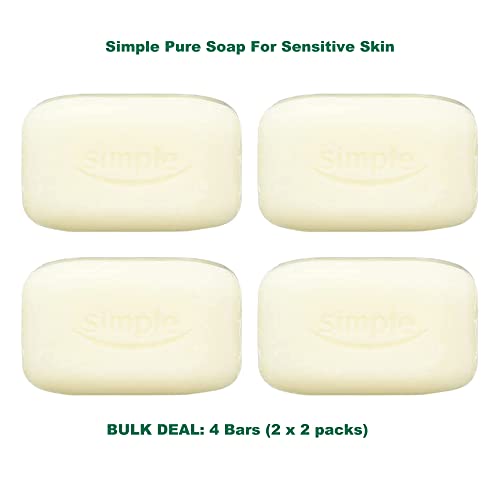 Simple 26058 Hand Soap Bars, 125 g, White (Pack of 6) - Bargain Genie