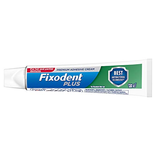 Fixodent Plus Antibacterial Technology Denture Adhesive, 40 g - Bargain Genie