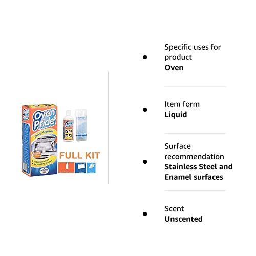 Oven Pride 500ml complete kit with SAFETY Gloves and SMART bag for Rack + Grill Easy cleaning Degreases oven without need for scrubbing, oven pride complete oven cleaning kit - Bargain Genie