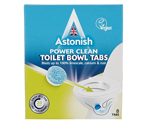 Toilet Bowl Power Clean Tabs | Eliminates limescales, calcium and rust | Pack of 3 X 8 Tabs - Bargain Genie